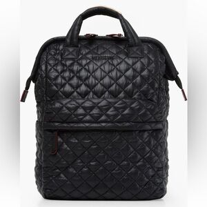 MZ Wallace Black Quilted Backpack